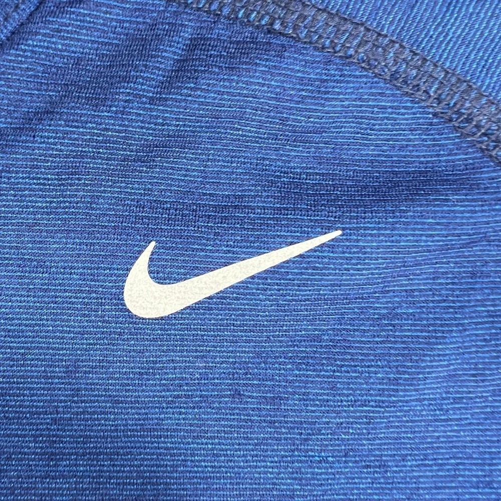Nike Pullover Wool Shirt Mens Small Blue‎ Long Sleeve 1/4 Zip Running Workout